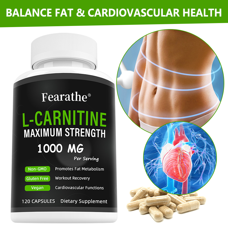 Nutrition And Exercise - Cápsulas de L-Carnitina, Suplemento Nutricional Esportivo,