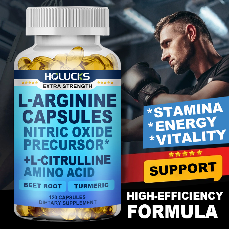 Pre Workout Supplement - Cápsulas de L-Arginina com L-Citrulina -
