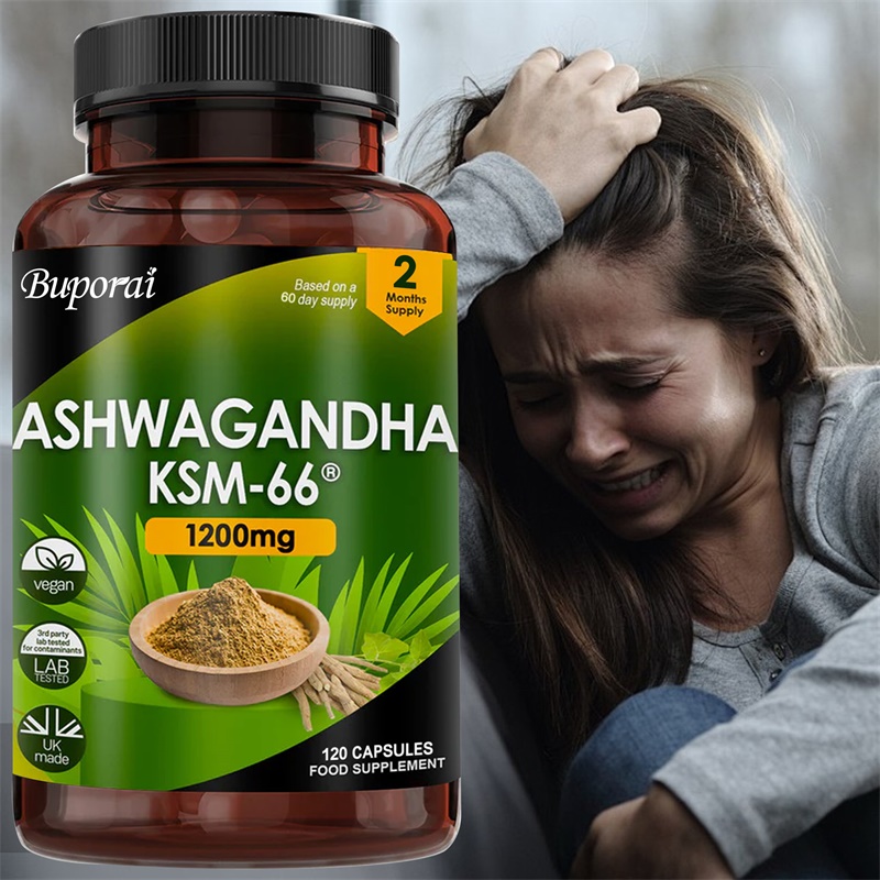 Pre Workout Supplement - Ashwagandha KSM-66 1200mg - Apoia a