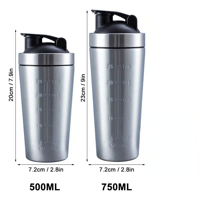 Aço inoxidável proteína shaker - Nutrition And Exercise avaliação e preço