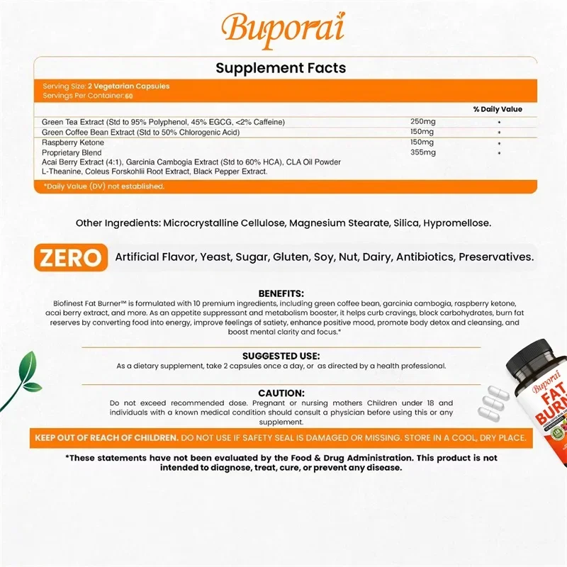 Cápsulas para queimador de gor - Green Tea Extract Fat avaliação e preço