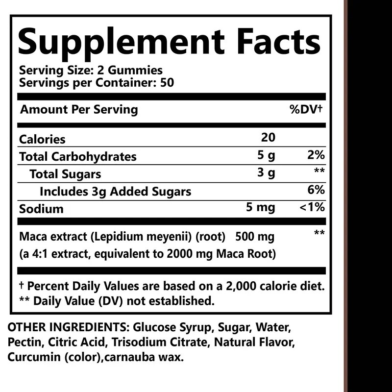 Gomas de raiz de maca - para h - Pre Workout Supplement avaliação e preço