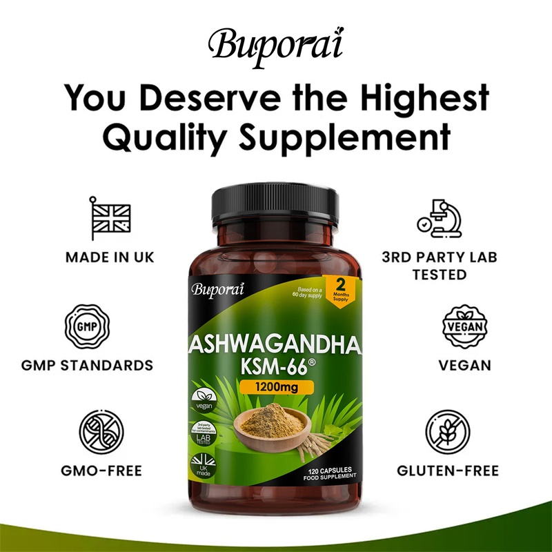 Ashwagandha KSM-66 1200mg - Ap - Pre Workout Supplement avaliação e preço